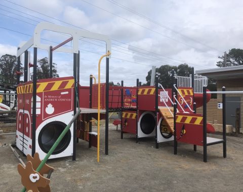 The NSW Rural Fire Service Playground and Memorial at Telopea Park, Buxton in October 2020