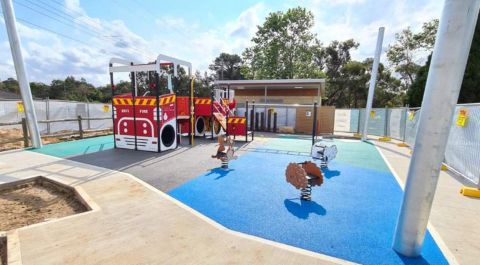 The NSW Rural Fire Service Playground and Memorial built in Telopea Park, Buxton (Oct 2020)