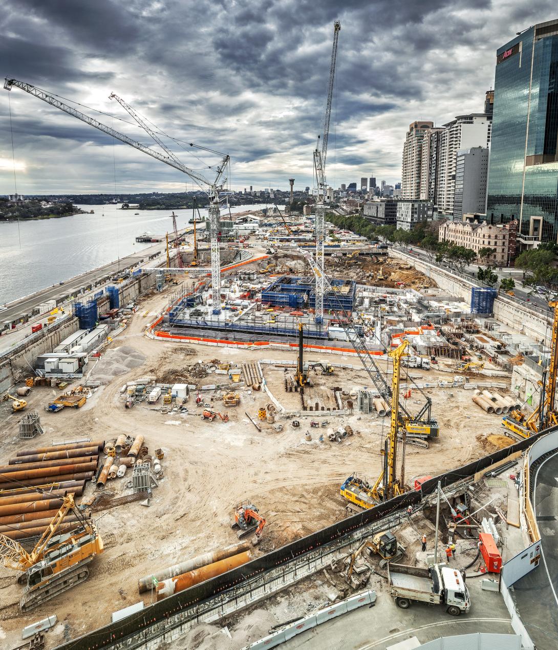Construction site at Barangaroo South