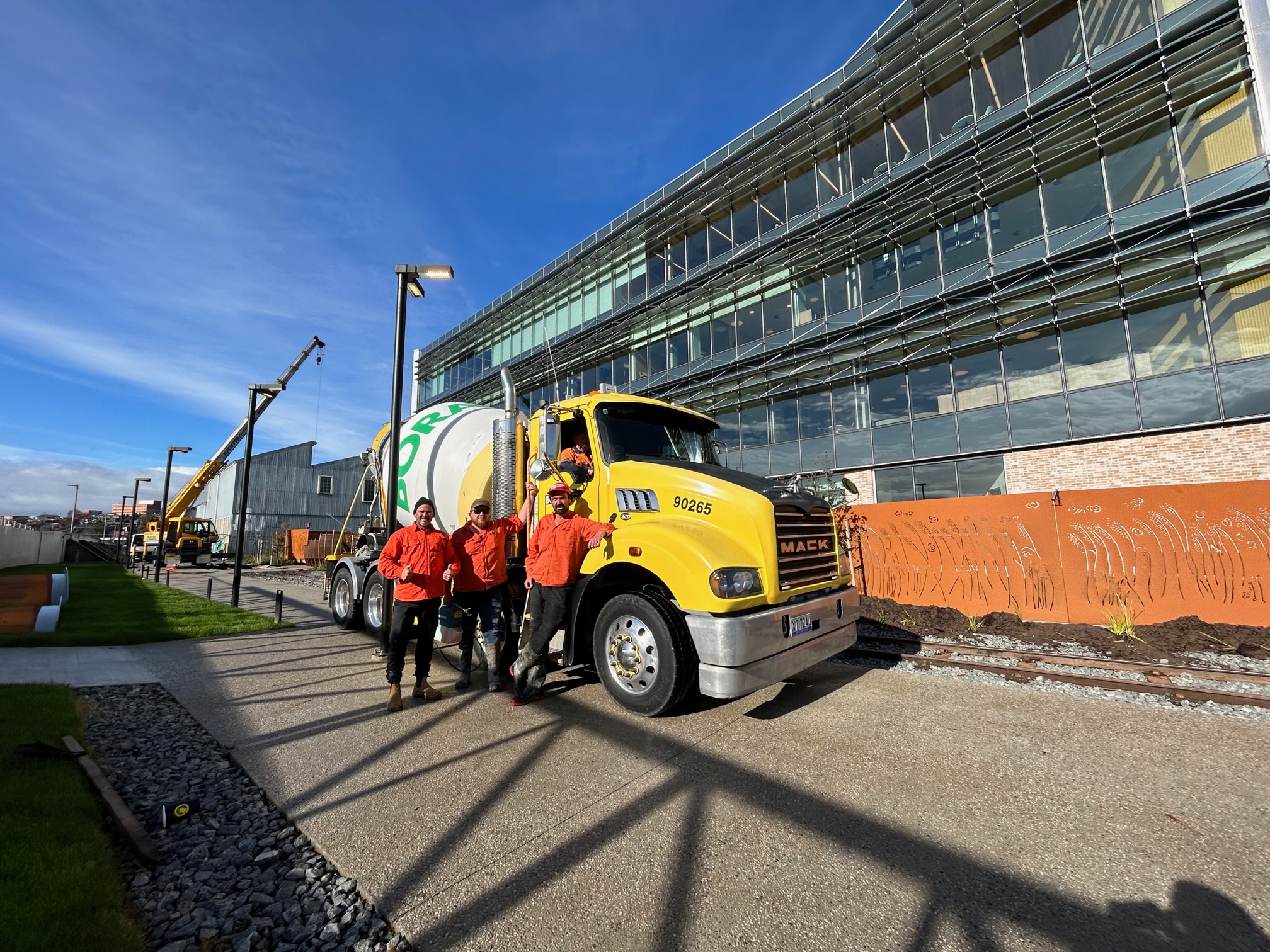 Boral team on site at University of Tasmania