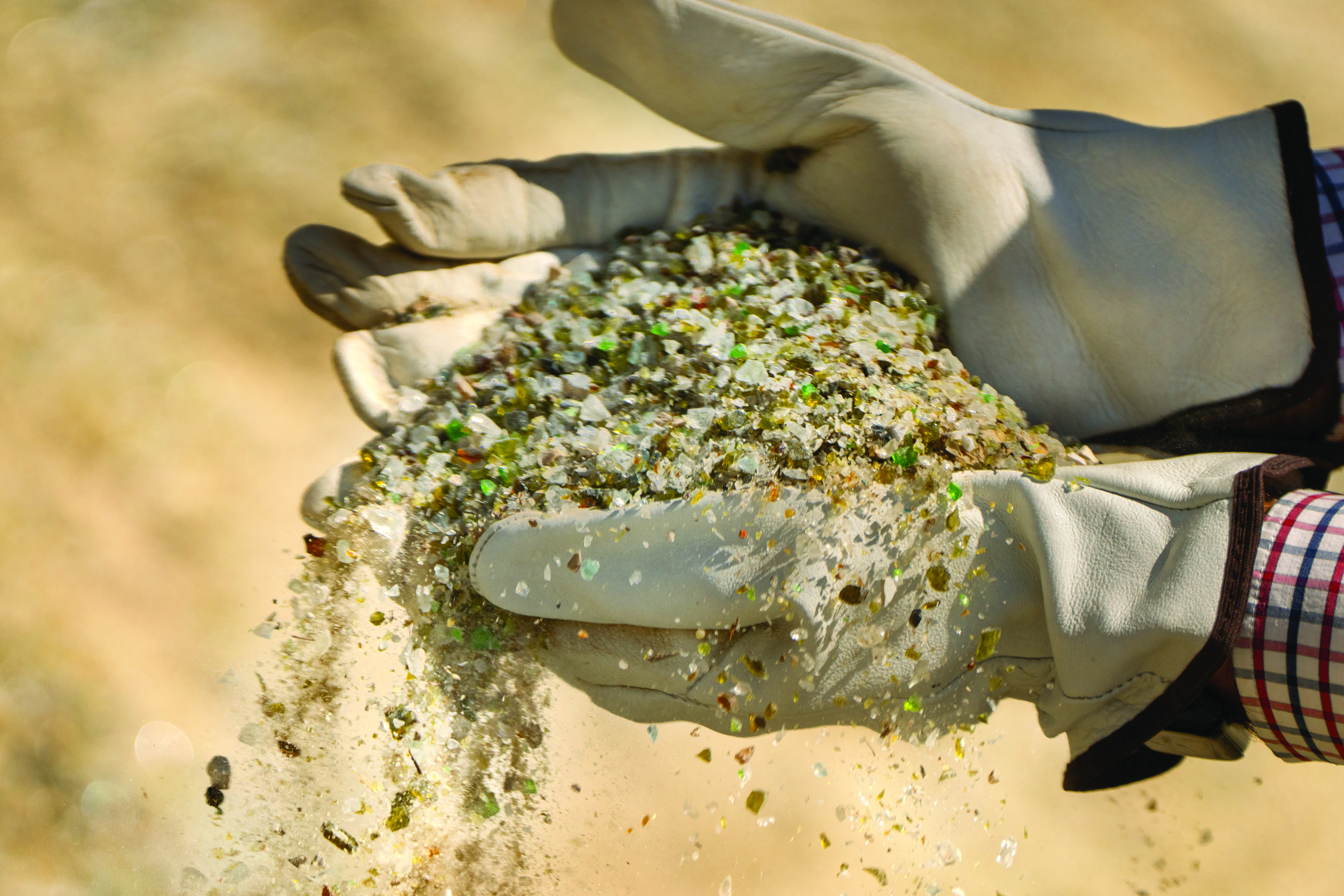 Recycled glass