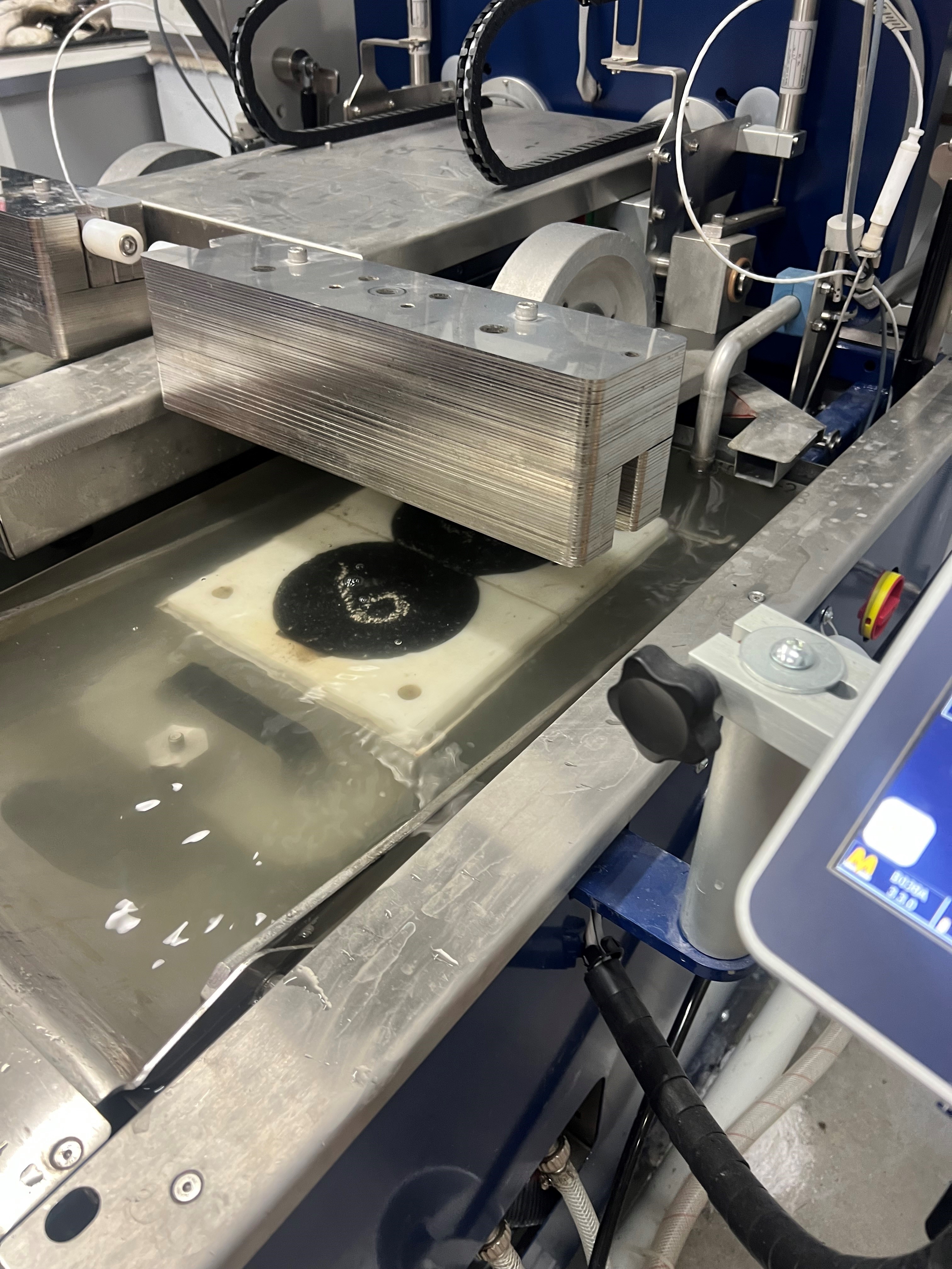 Asphalt testing equipment in laboratory