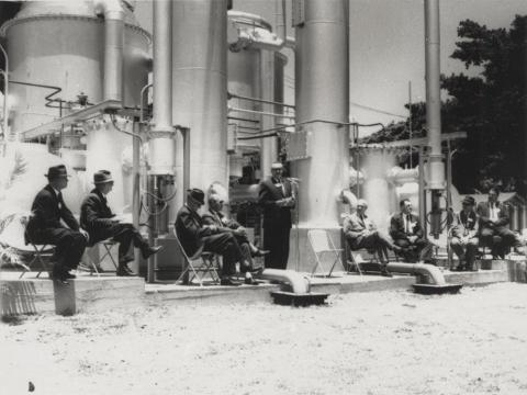 The opening of the catalytic steam reforming unit in Mackay in 1956.