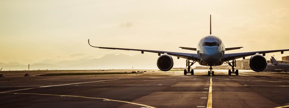 plane at airport runway