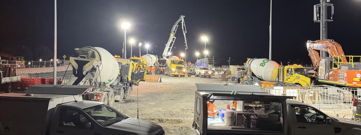 Boral team at Majors Road Interchange upgrade in Adelaide