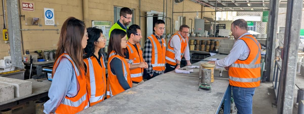 Material Technical Services lab - Australian Institute of Quantity Surveyors visit 
