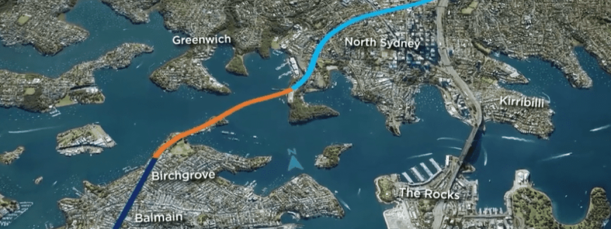 Map of Western Harbour Tunnel plans