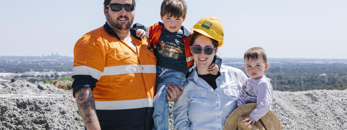 Family at Orange Grove Quarry open day 2025