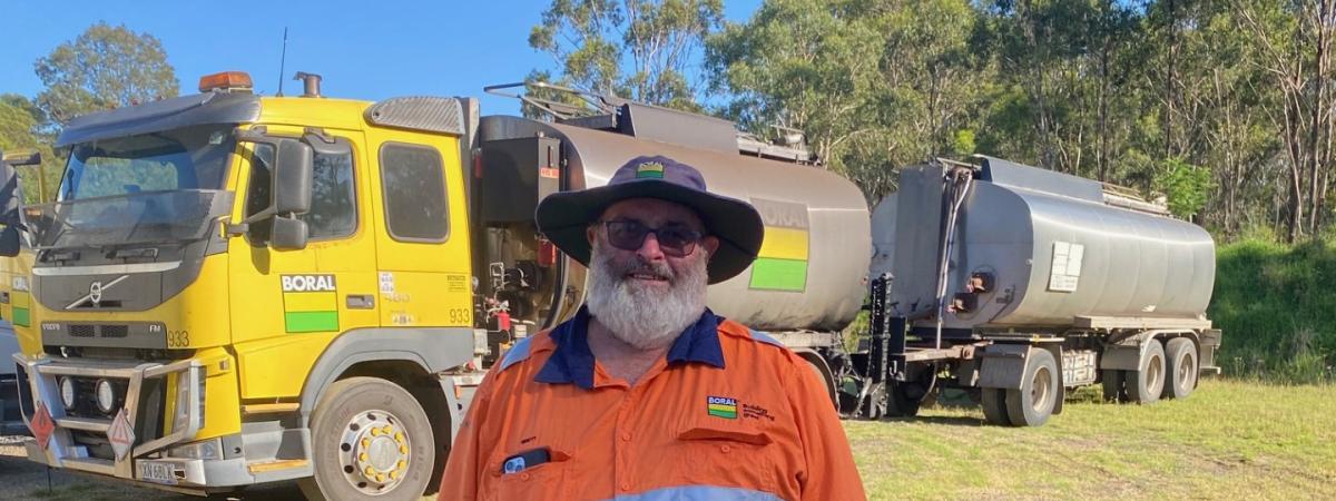 Boral employee Brett Slavin celebrating 40 years of service