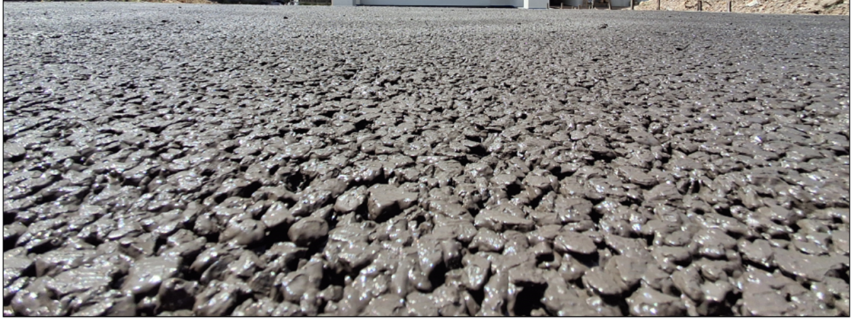 Dark Charcoal Grey Permeable Concrete driveway