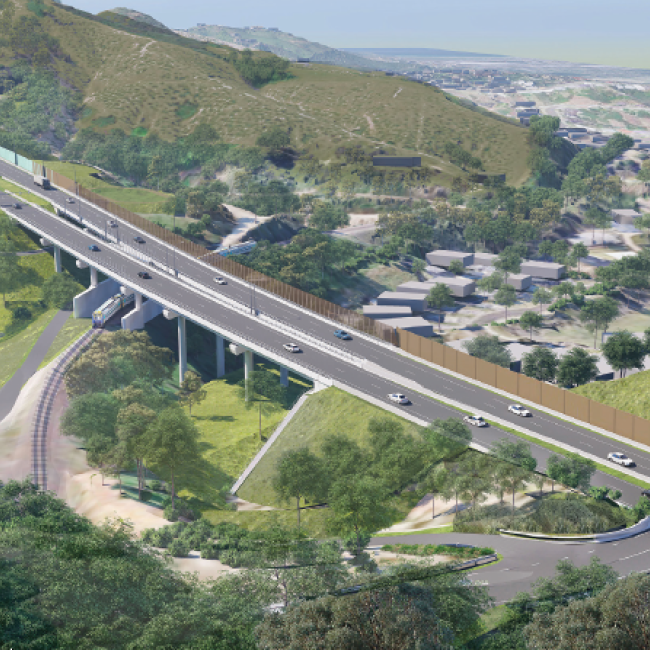 Artistic impression of the Coffs Harbour Bypass