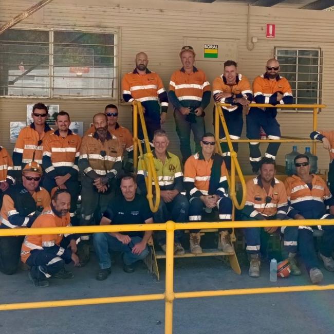 Seaham Quarry team on stairs