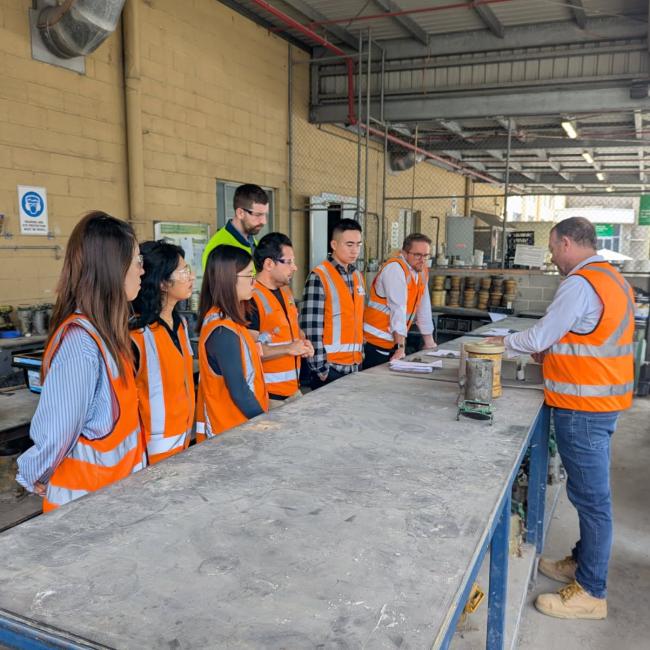 Material Technical Services lab - Australian Institute of Quantity Surveyors visit 