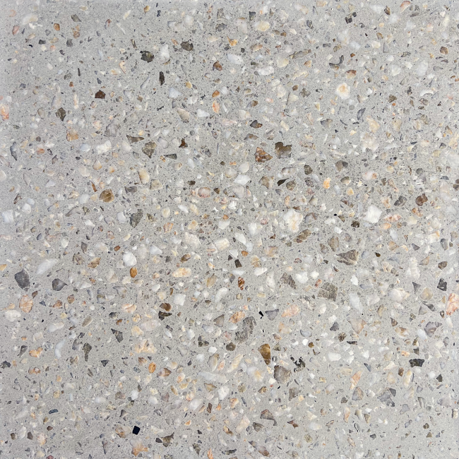 South-East Queensland boralstone polished concrete in colour Snowdrift