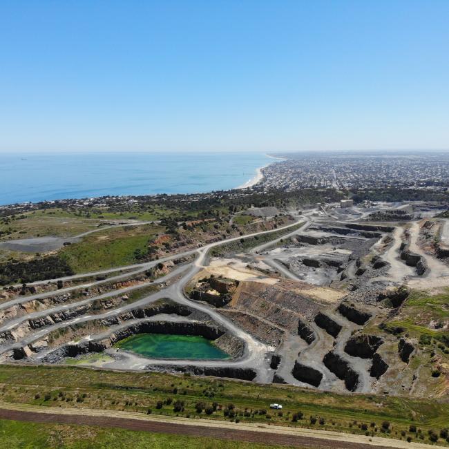 Aerial view of Linwood Quarry
