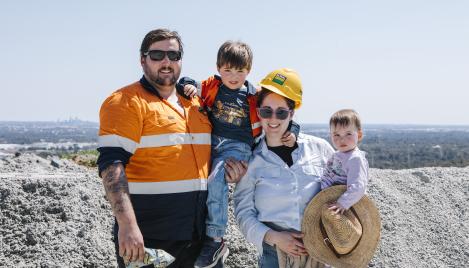 Family at Orange Grove Quarry open day 2025