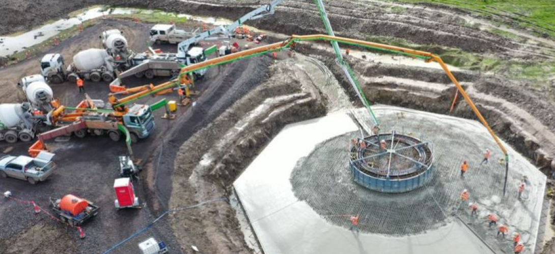 Birdseye view of Golden Plains Wind Farm site