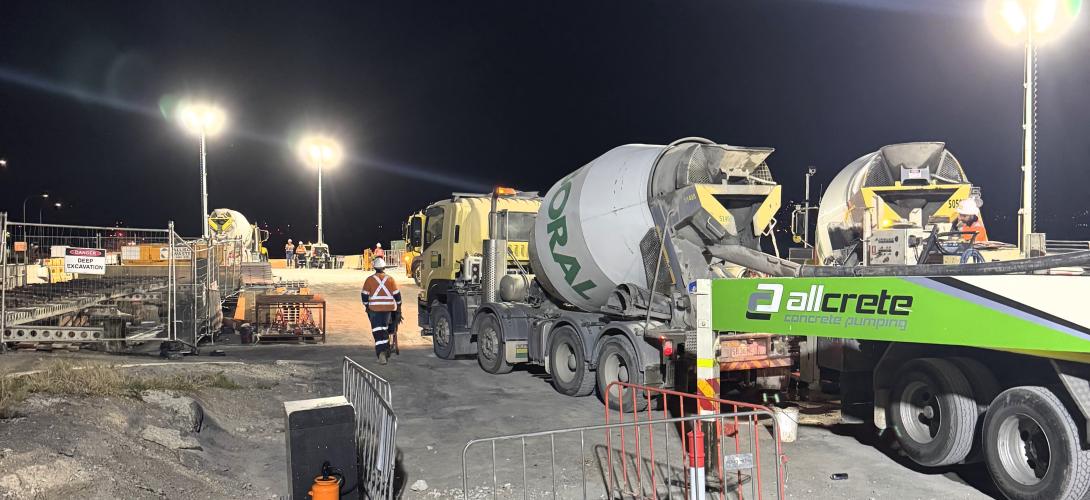 Boral team at Majors Road Interchange upgrade in Adelaide