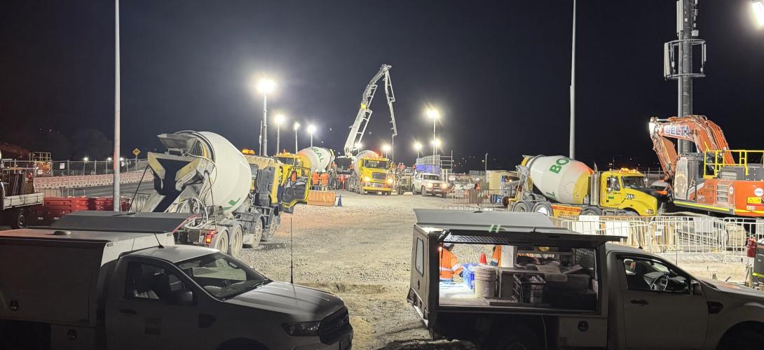 Boral team at Majors Road Interchange upgrade in Adelaide