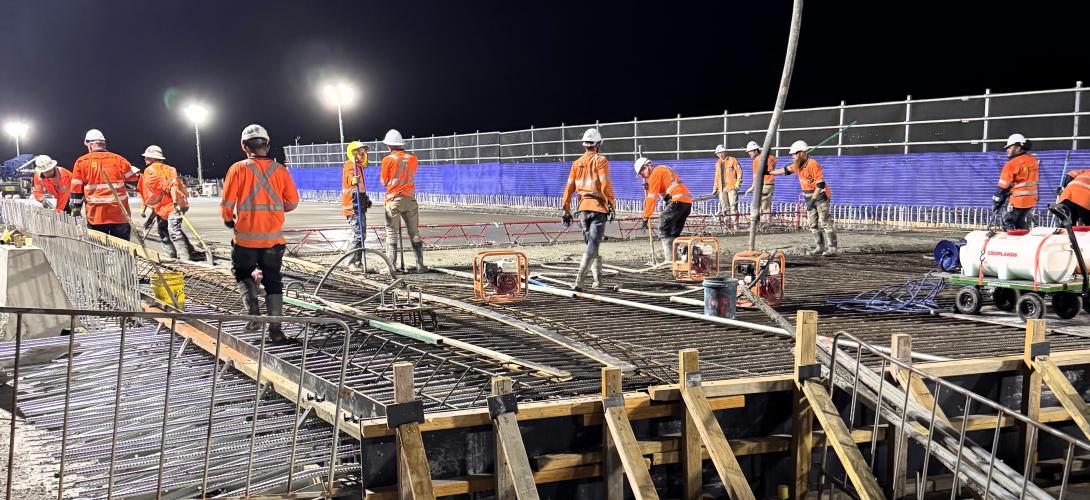 Boral team at Majors Road Interchange upgrade in Adelaide