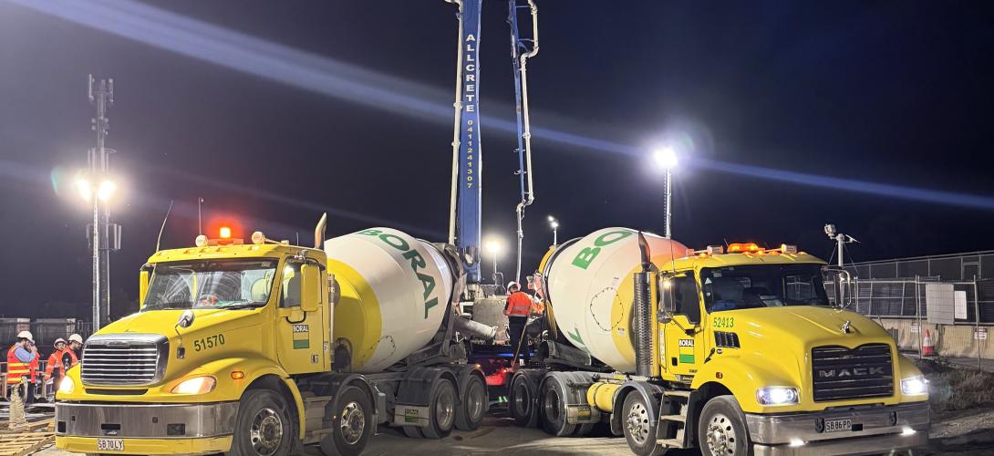 Boral team at Majors Road Interchange upgrade in Adelaide