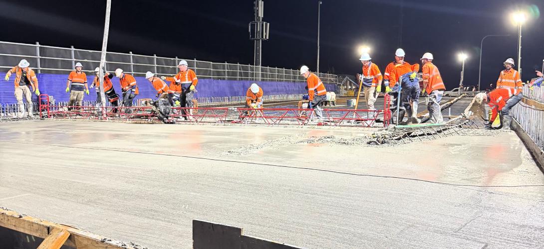 Boral team at Majors Road Interchange upgrade in Adelaide