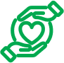 Icon of two hands holding a heart