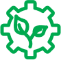 Icon of a plant inside a cog