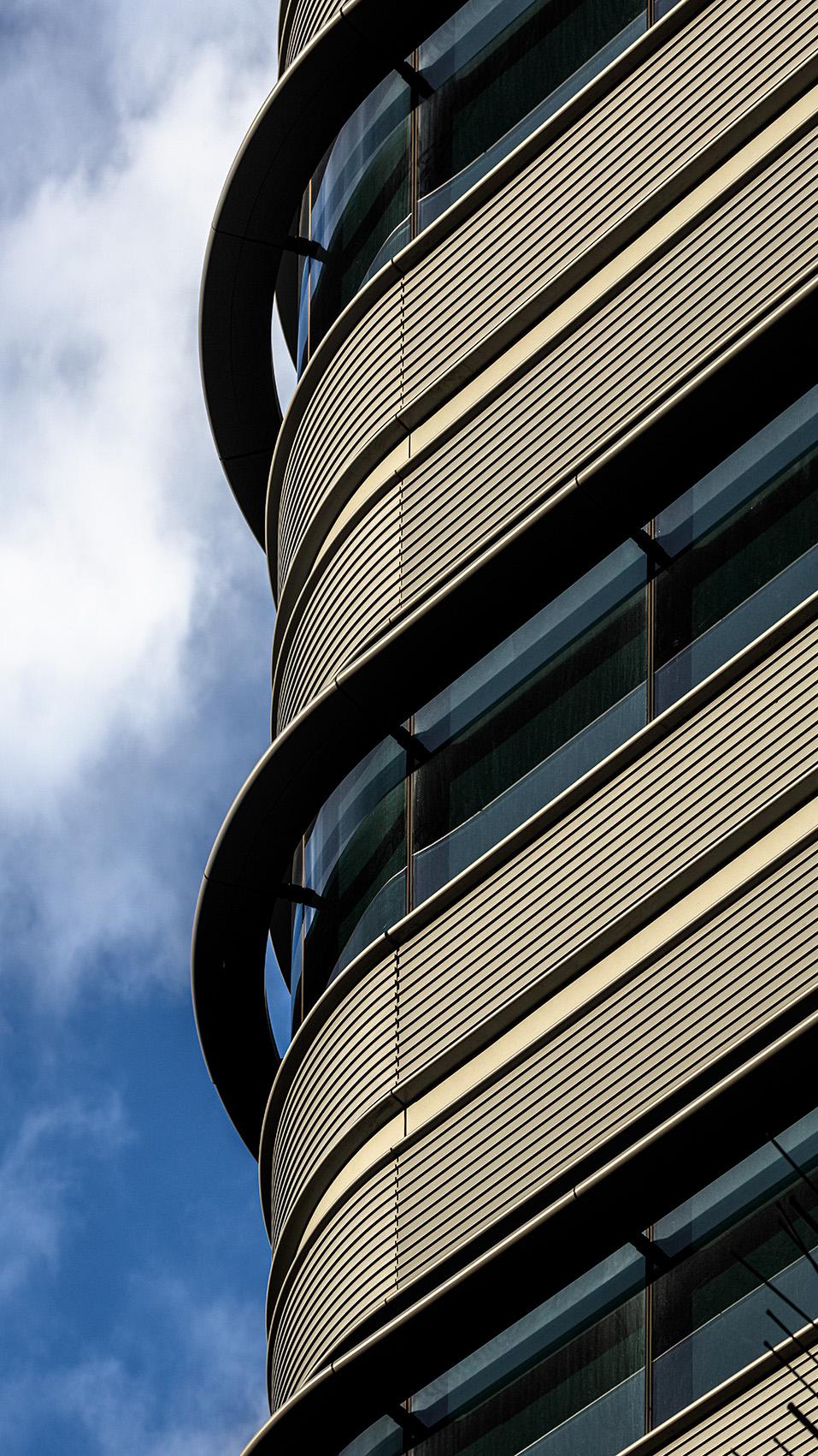 Close up of facade of Duo