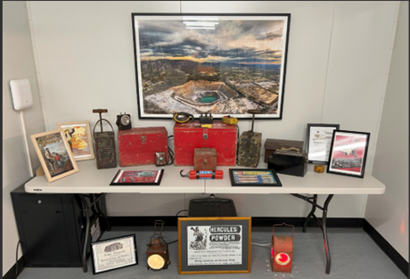 Blasting Memorabilia (Adam’s grandfather made the small box to carry detonators in around the late 50’s). 