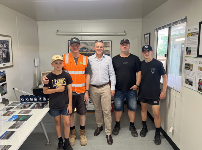 Adam’s nephew Jacob, Adam DeLuca, Matt Mc Kenzie, Joel DeLuca and JJ at the Montrose Family Open Day 2024. 