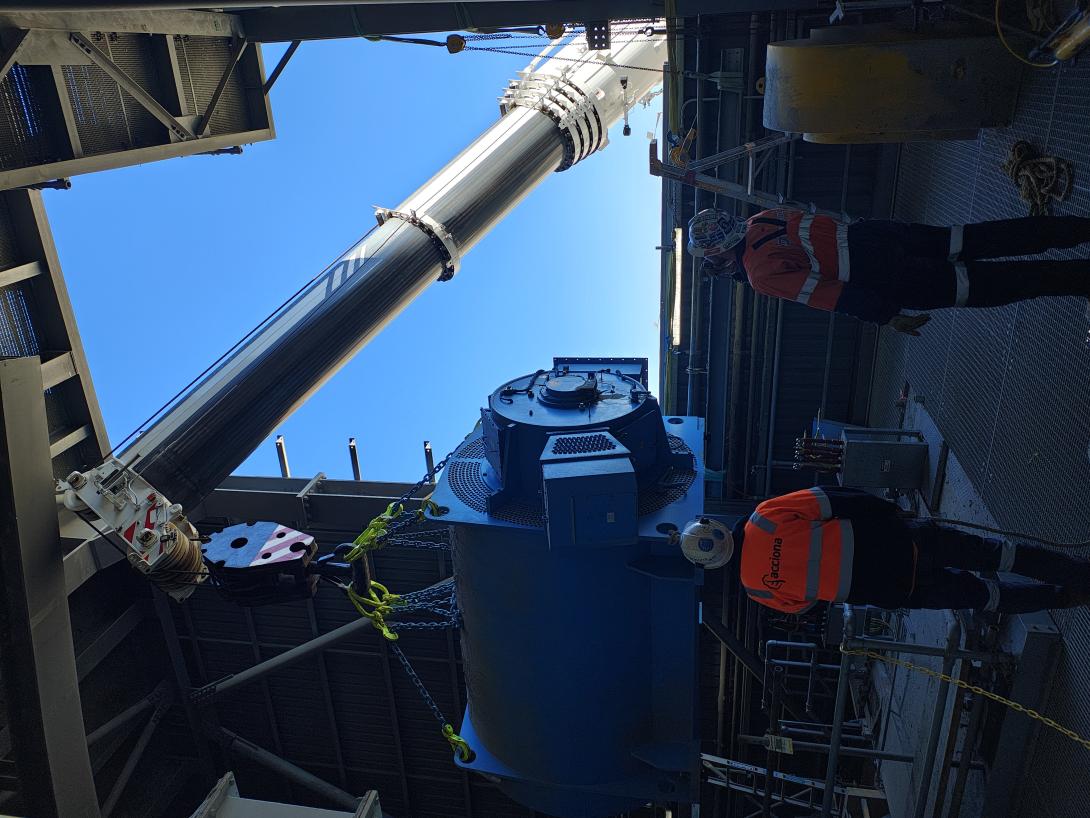 close up of motor mill in position at geelong