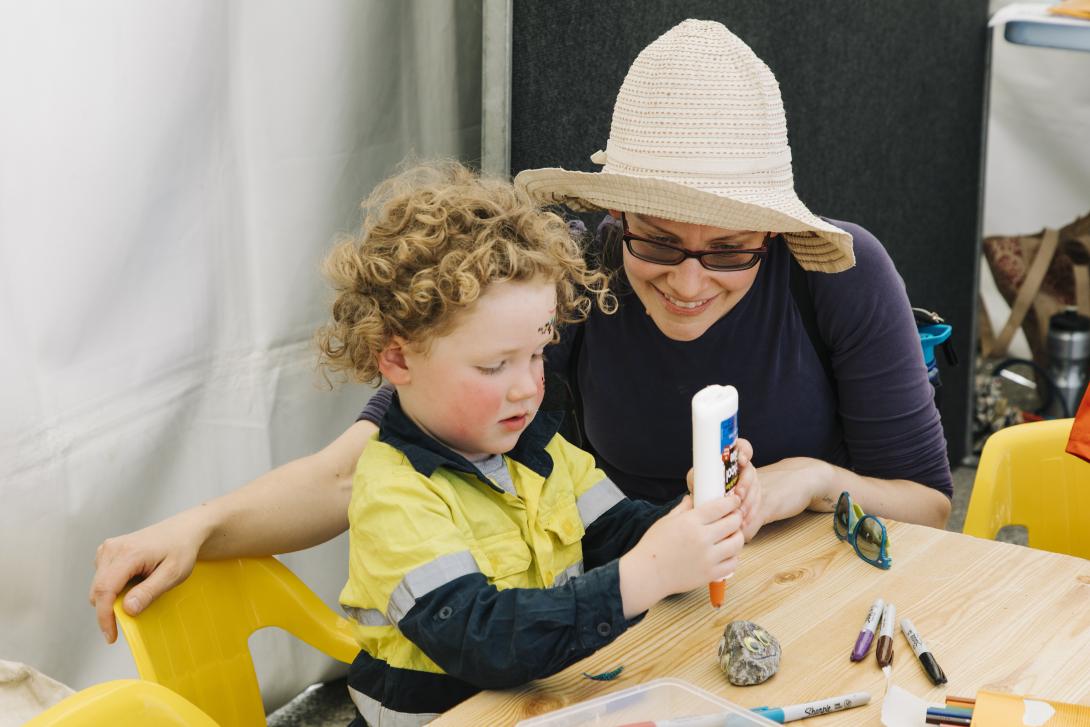 Family at Orange Grove Quarry open day 2025
