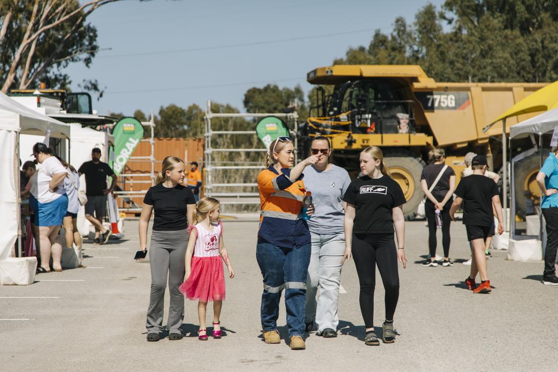 Family at Orange Grove Quarry open day 2025