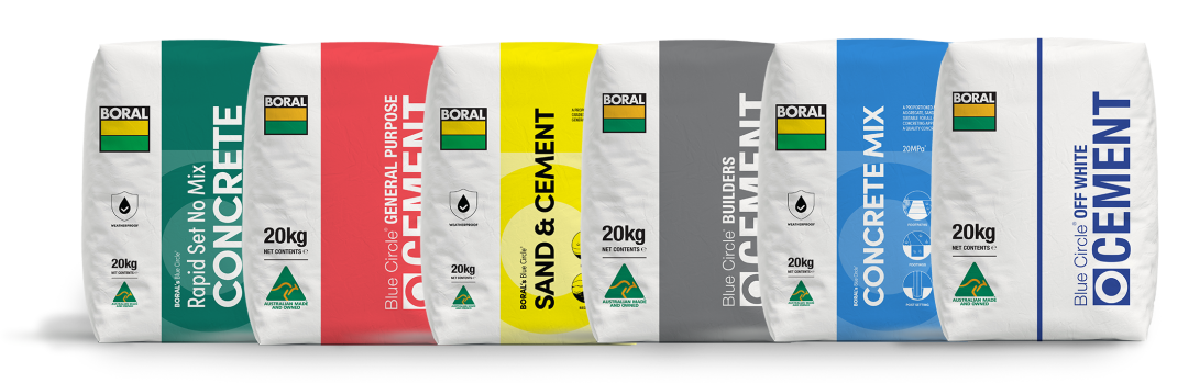 Packaged cement range - plastic no background horizontal