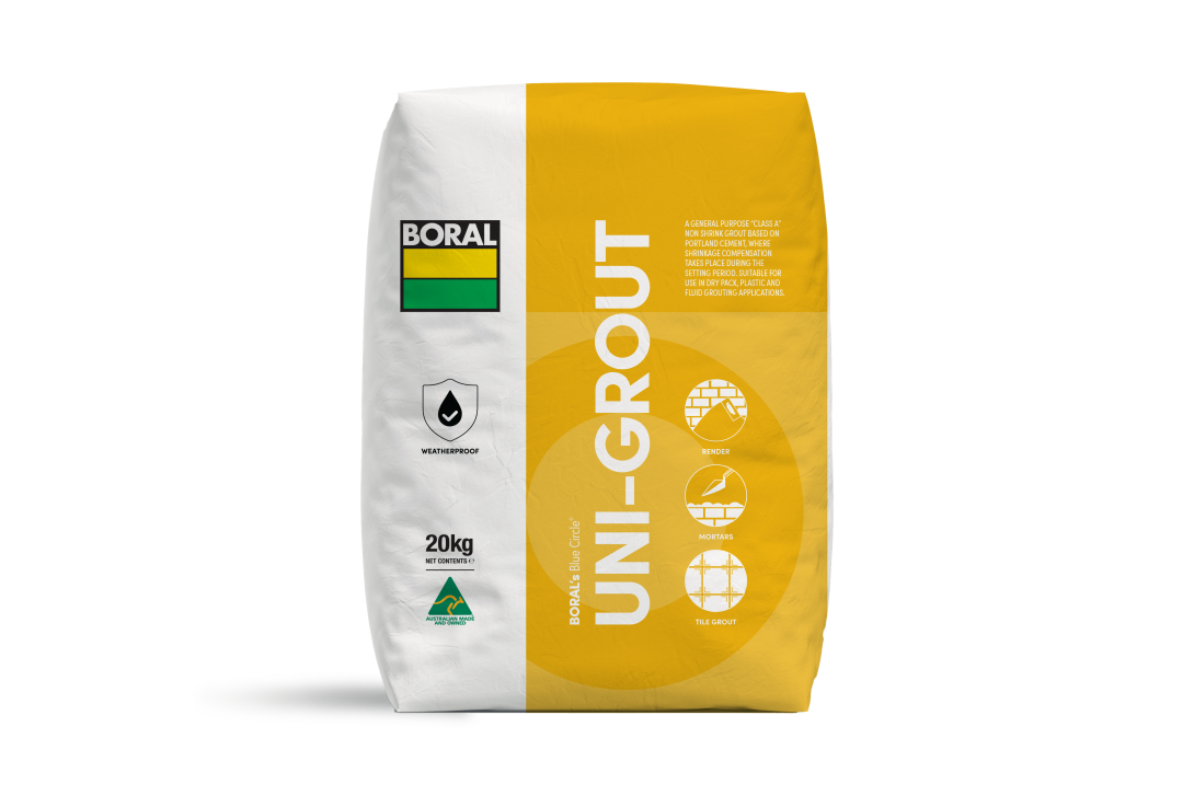 Bag of Uni Grout Concrete Mix
