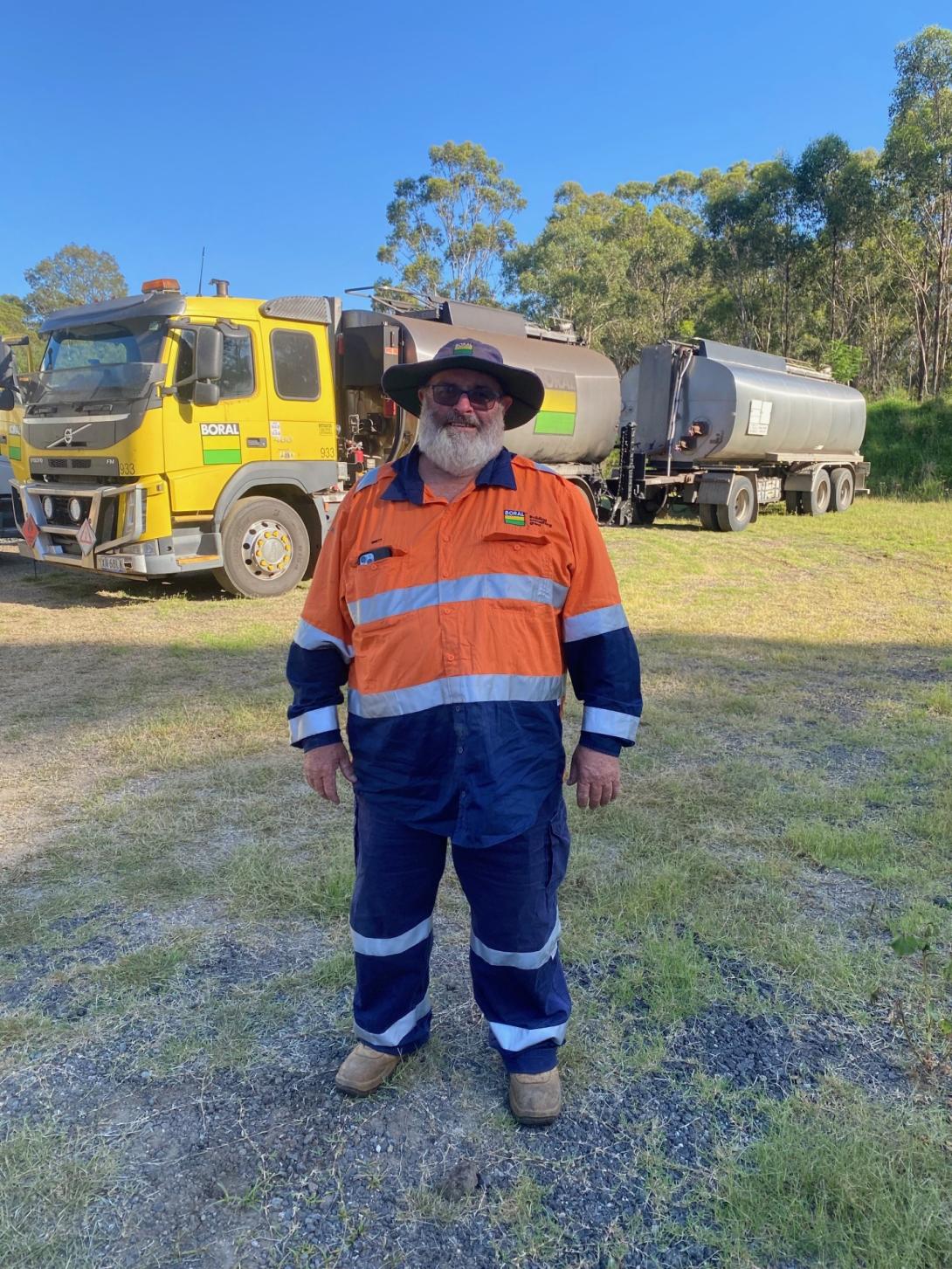 Boral employee Brett Slavin celebrating 40 years of service