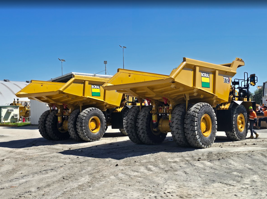 CAT 772 Dump Trucks HME at West Burleigh Quarry