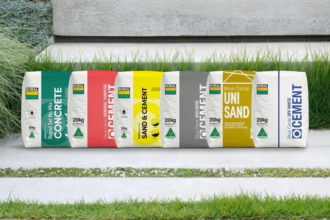 Boral packaged cement bags