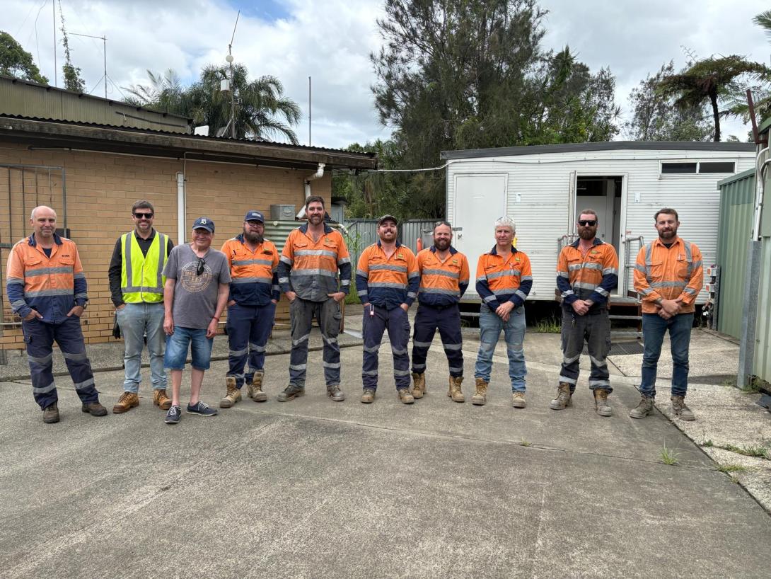 Team at Teven quarry celebrating milestone