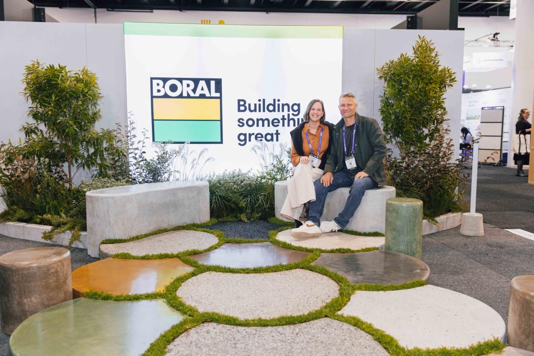 Designers Yergan Landscapes Boral's stand at Futurebuild 2026