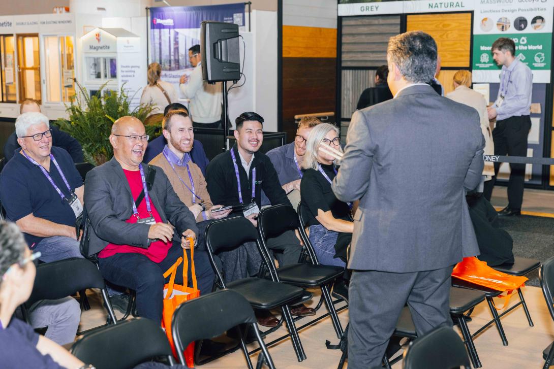 Dr Ali Nezhad presenting at Futurebuild 2026