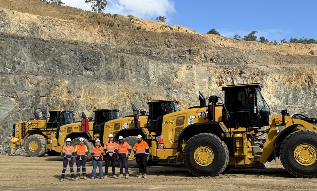Lysterfield quarry staff with new loaders