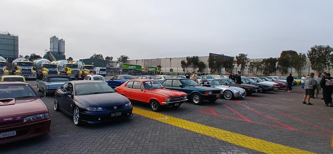Prestons Concrete cars and coffee community event