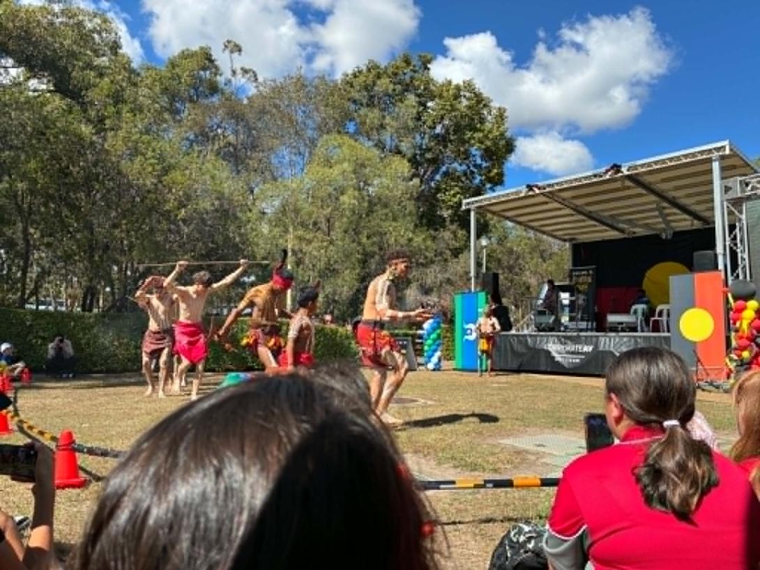 Students watch cultural dance performances at Dorrie Day 2026
