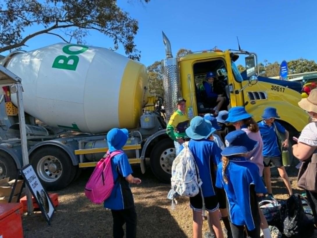 An agi truck on display at Dorrie Day attracting students and visitors.