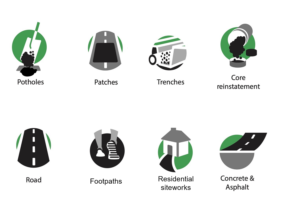 UltraPatch provides long-term repairs to asphalt and concrete surfaces